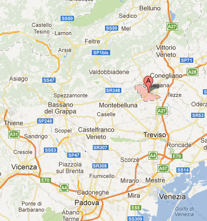 Veneto Italien - Kartenausschnitt
